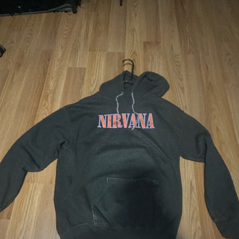 Nirvana Logo Hoodie Black Pullover Sweatshirt